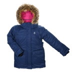Kamik Winterjacke Parka Katy (wind- und wasserdicht, reflektierend) marineblau/pink Kinder